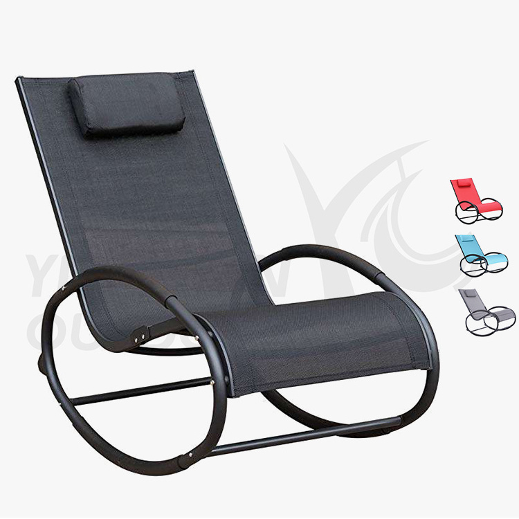 Outdoor Patio Rocking Sun Lounger Chair Orbital Garden Zero Gravity Chair Beach Lounge Chair for Outdoor Indoor