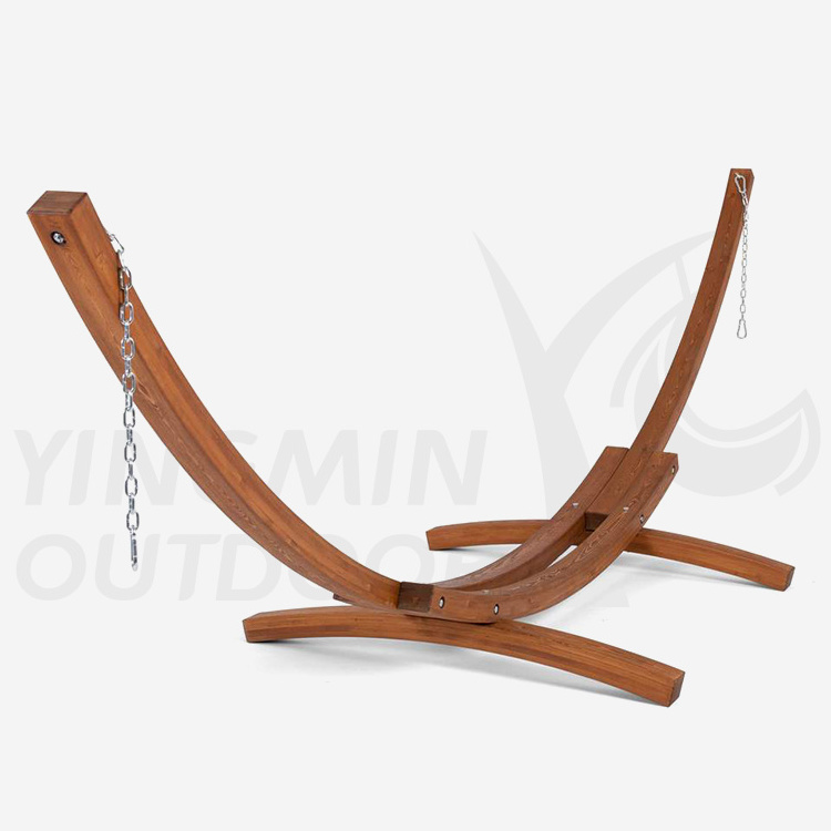 12ft Backyard Patio Park Outdoor Wooden Hammock Stand Wood Arc Hammock Frame