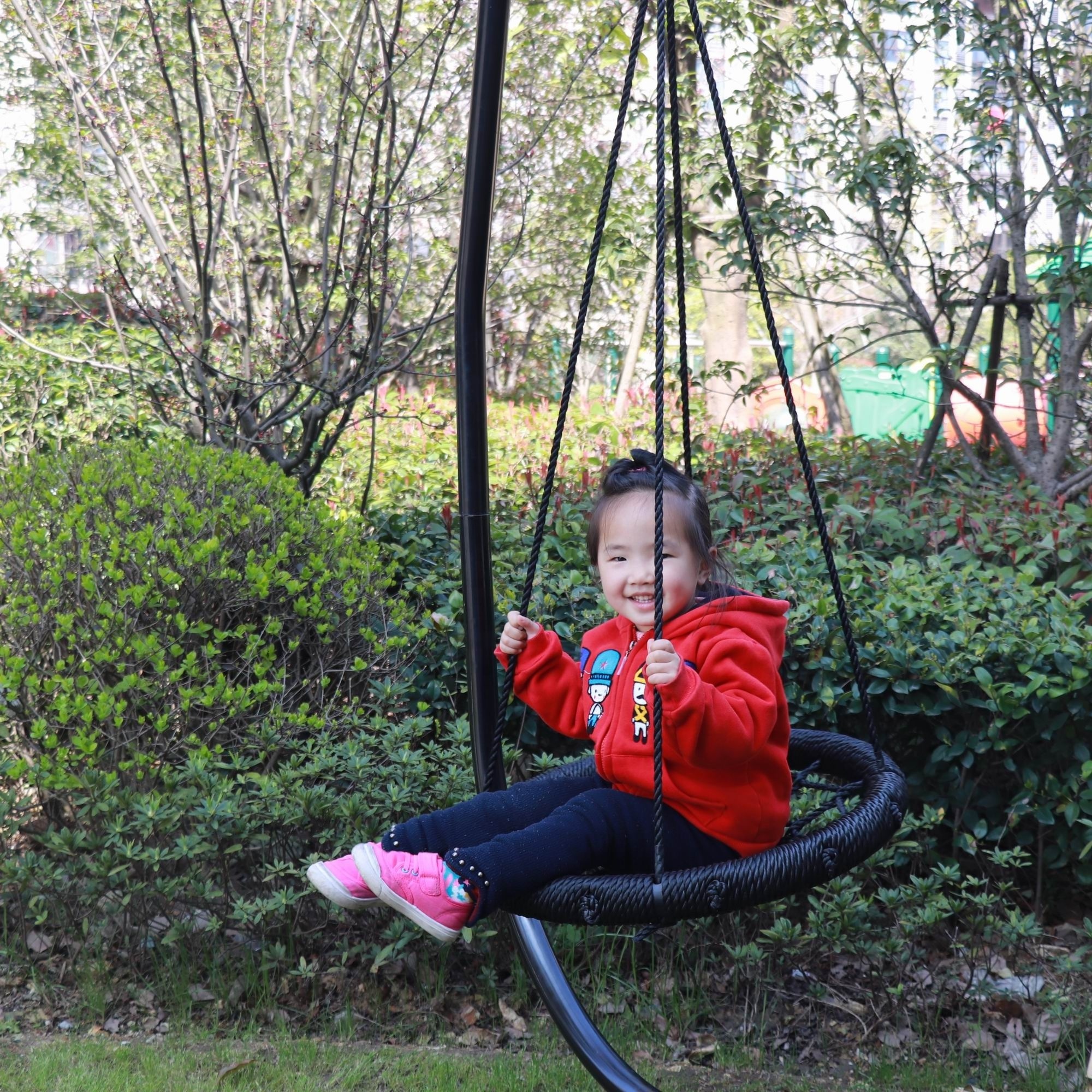 Playground Rope Net Swing Hammock Seat Outdoor Garden Swing Outdoor Children Kid Web Net Swing