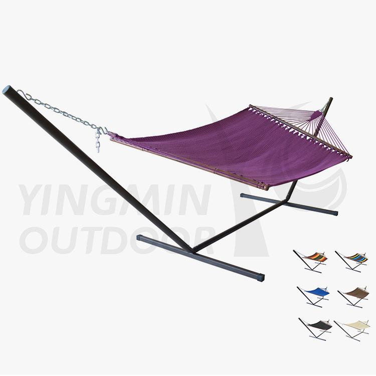 High Quality Cotton Mesh Hammock Combo Garden Double Person Patio Swing Bed Hammock Rope