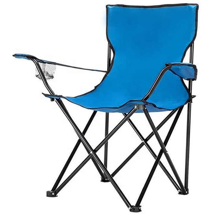 Customized Folding Fishing Chair Folding Camping Chair Beach Chairs with Arm Rest Cup Holder Portable Modern 600D Oxford 2.65kg