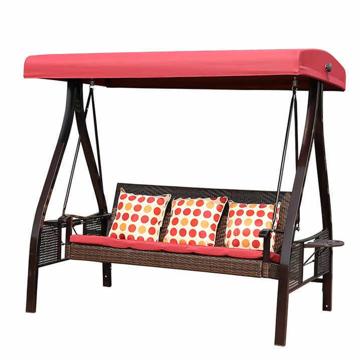 Outdoor Garden Furniture Swing Chair Seats 3 Porch Patio Swing Glider Hanging Swing Chair Bed