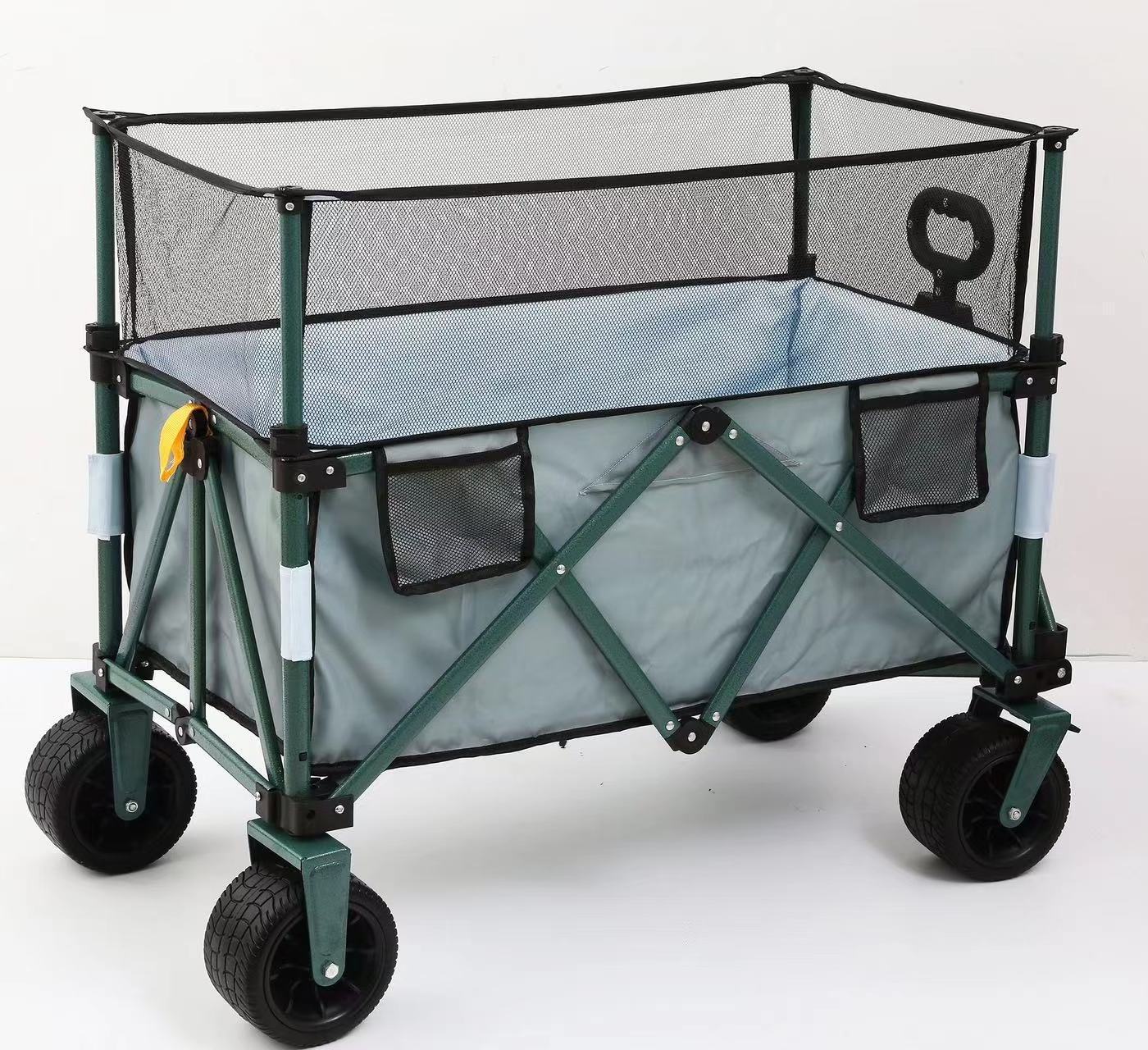 Camping Cart Garden Multifunctional Folding Outdoor Wagon Beach Trolley Cart