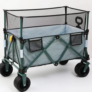 Camping Cart Garden Multifunctional Folding Outdoor Wagon Beach Trolley Cart