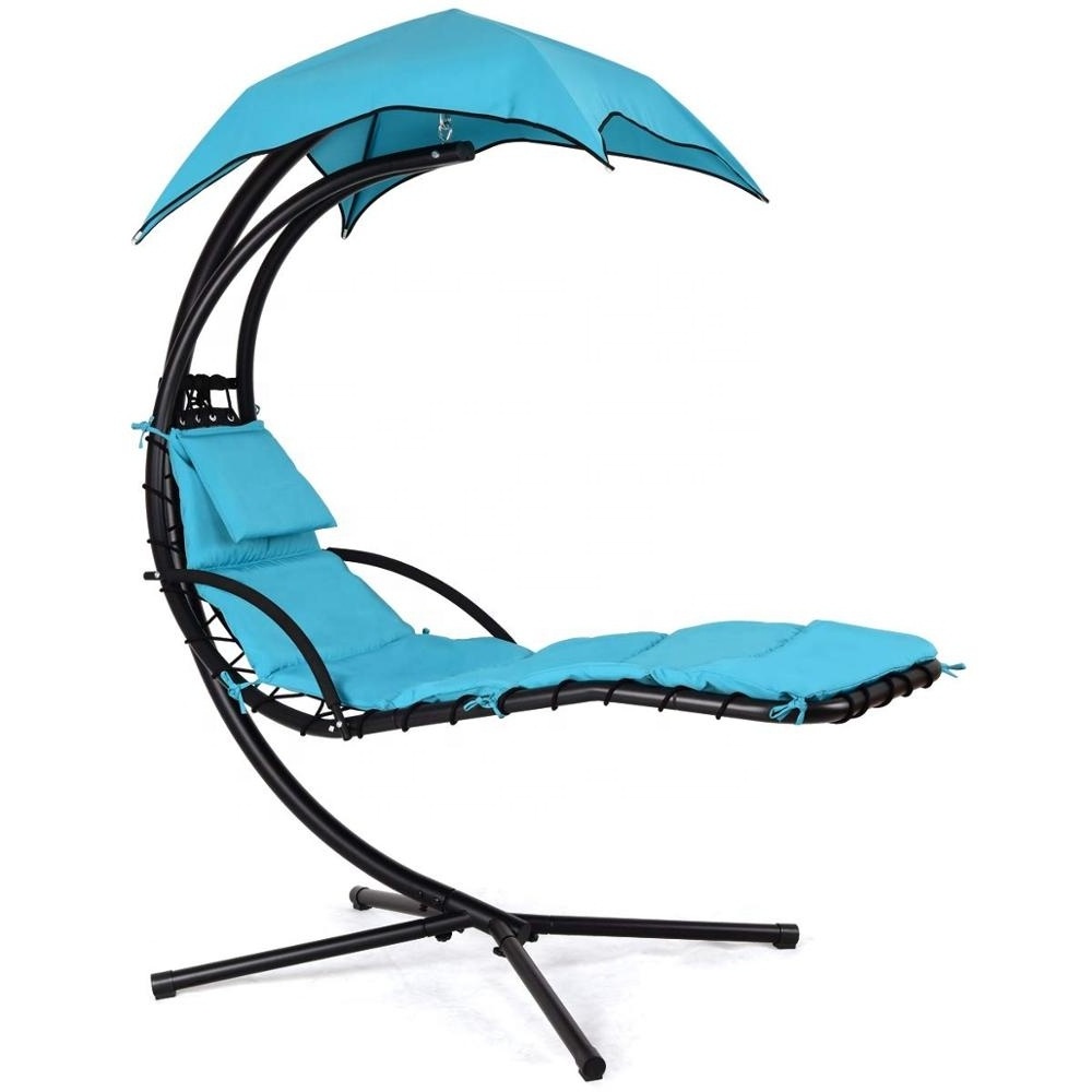 Patio Dream Chair Hammock Hanging Curved Lounge Swing Chaise Chair Floating Bed for Outdoor