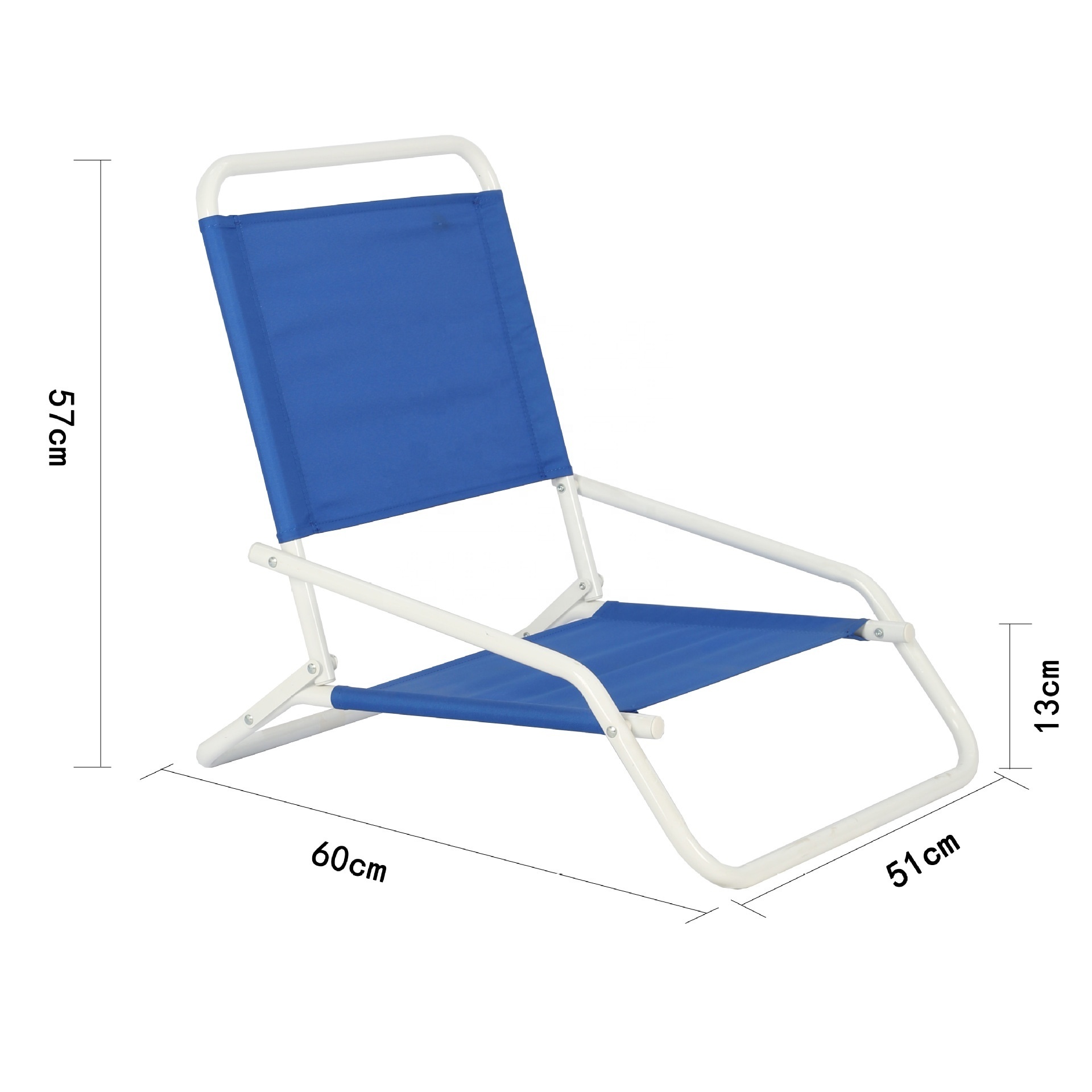 Outdoor Portable Low Profile Wave Single Section Beach Picnic Camping Fishing Folding Sand Chair