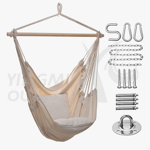 Outdoor Garden Hammock Hanging Basket Chair Hanging Rocking Swing Hammock Chair