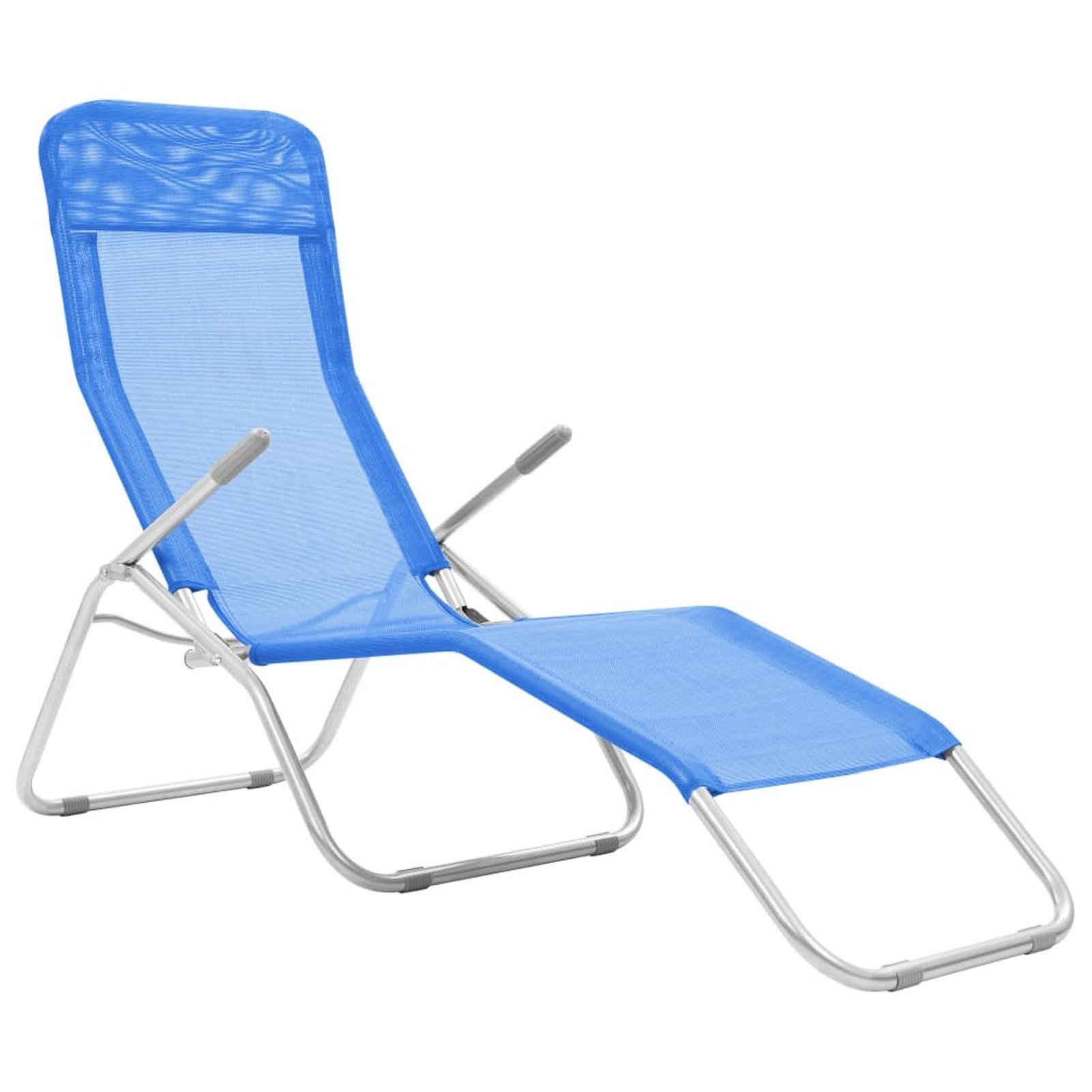 Outdoor Sun Lounger Beach Chair Garden Foldable Health Lounger with Pillow Outoutdoortio Lounge Bed Metal Carton Customized Logo