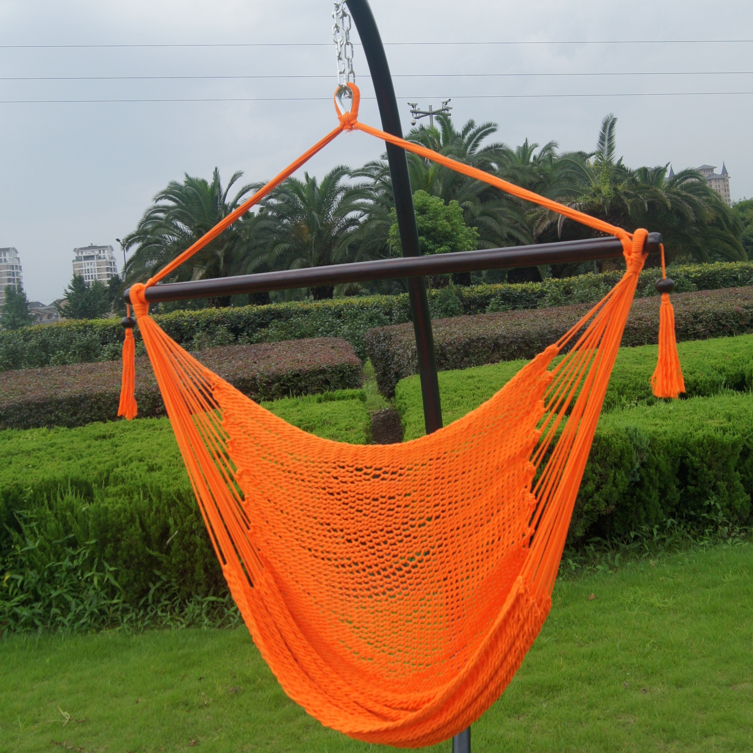 Outdoors Patio Hammock Swing Hanging Chair Cotton Rope Hammock Chair