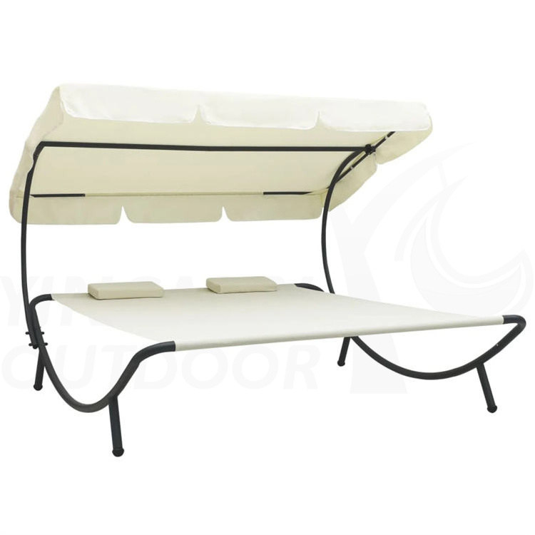 Outdoor Lounge Bed Garden Patio Sunlounger Sun Bed Daybed Chaise Lounges with canopy