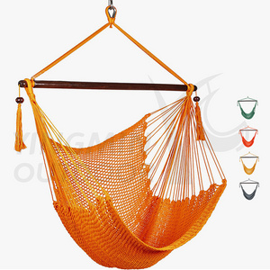 Outdoors Patio Hammock Swing Hanging Chair Cotton Rope Hammock Chair