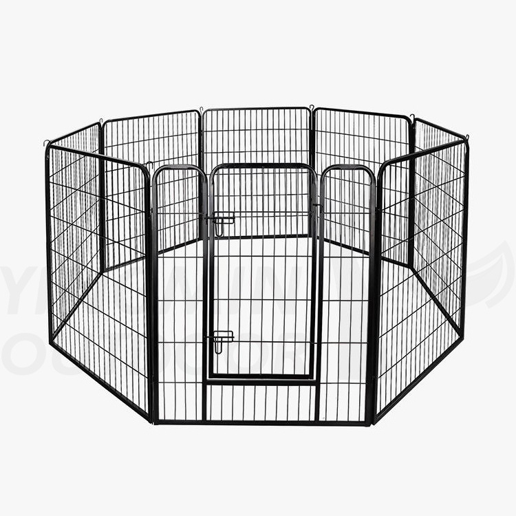 Dog Fence Dog Pen Playpen Indoor Outdoor 8 Panels 32 Inches Exercise Pen Dog Crate Cage Kennel