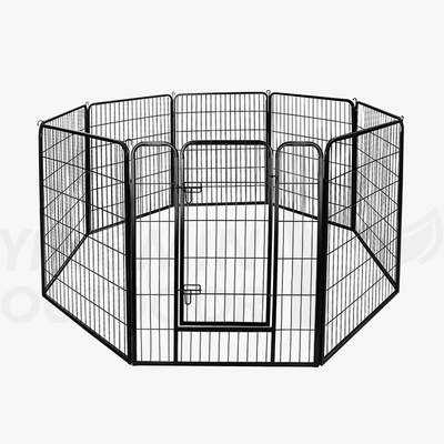 Dog Fence Dog Pen Playpen Indoor Outdoor 8 Panels 32 Inches Exercise Pen Dog Crate Cage Kennel