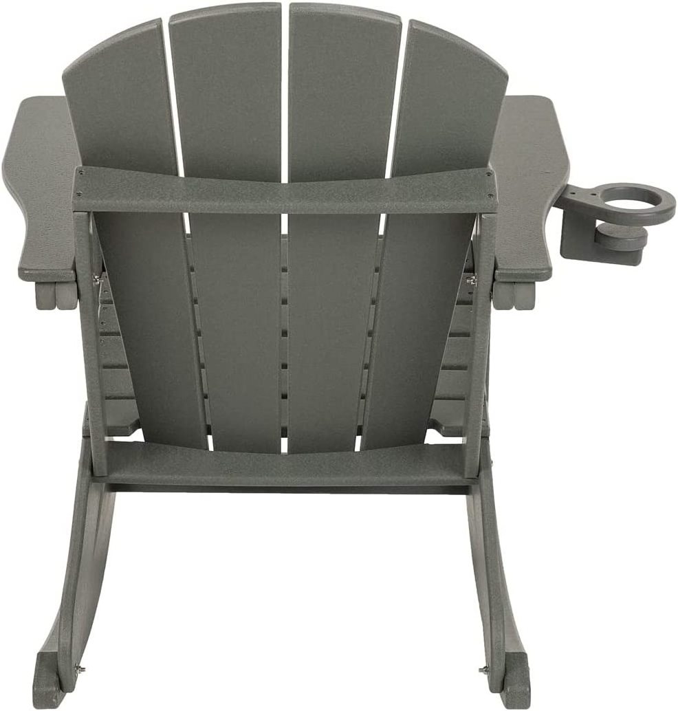 Outdoor Patio Rocking Adirondack Weather Resistant HDPE Garden Rocking Chair Outdoor Leisure Rocker Chair