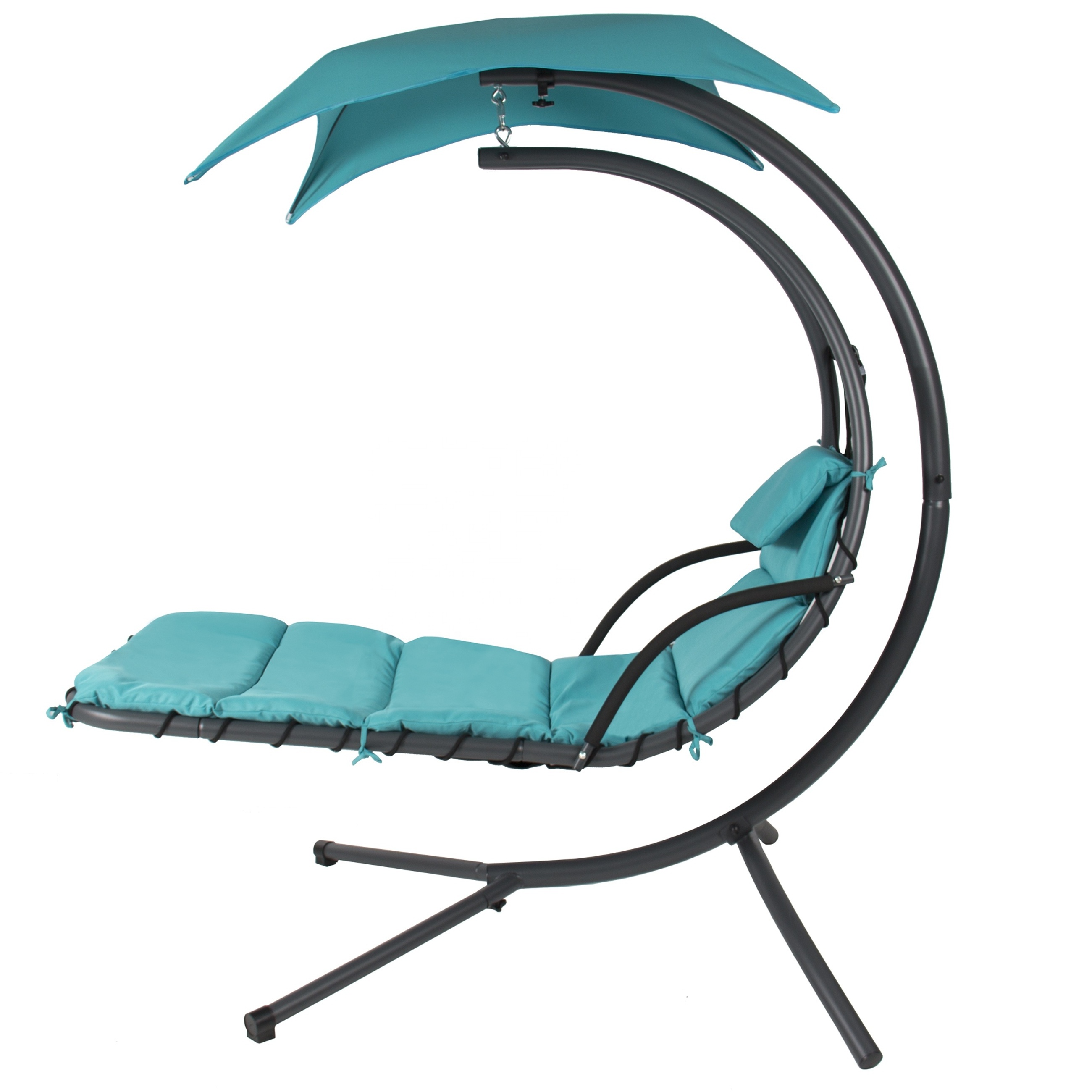 Outdoor Patio Hanging Chaise Lounger Chair Garden Porch Swing Hammock Chair with Canopy