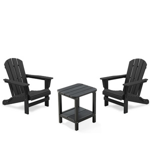 Adirondack 3pcs Table and Chair Set Garden Furniture Set Outdoor Patio Porch Table and Chair Furniture