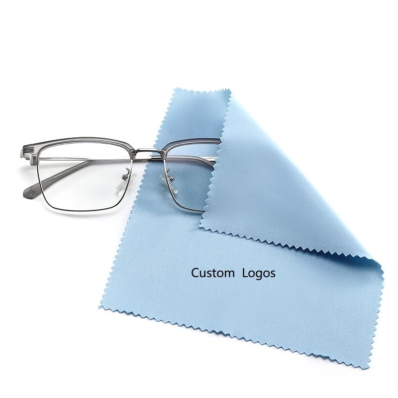 Custom Logo Eye Glasses Screen Watch Cleaner Cloths Lenses Sunglasses Spectacle Thick Microfiber Lens Cleaning Cloth