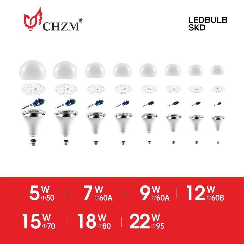 CHZM led bulb material 5W 7W 9W 12W 15W 18W 24W A60 skd/ckd led bulb skd A60