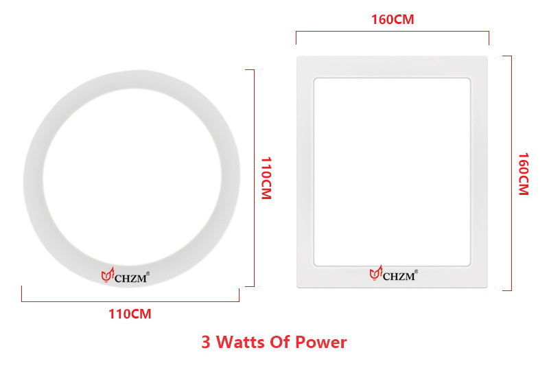 Indoor Square Led Panel Light Recessed Surface Mounted Ceiling Led Light 3w 6w 9w 12w 15w 18w 24w White Auto Body Lighting Die