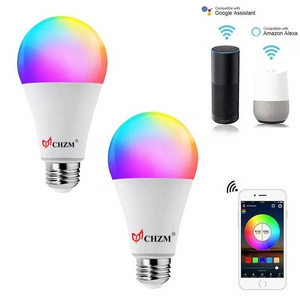 smart LED Bulb light WIFI+Beacon Mobile APP control,CCT+RGB