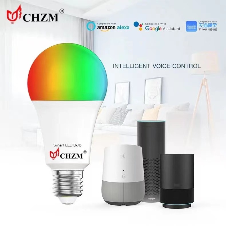 smart LED Bulb light WIFI+Beacon Mobile APP control,CCT+RGB