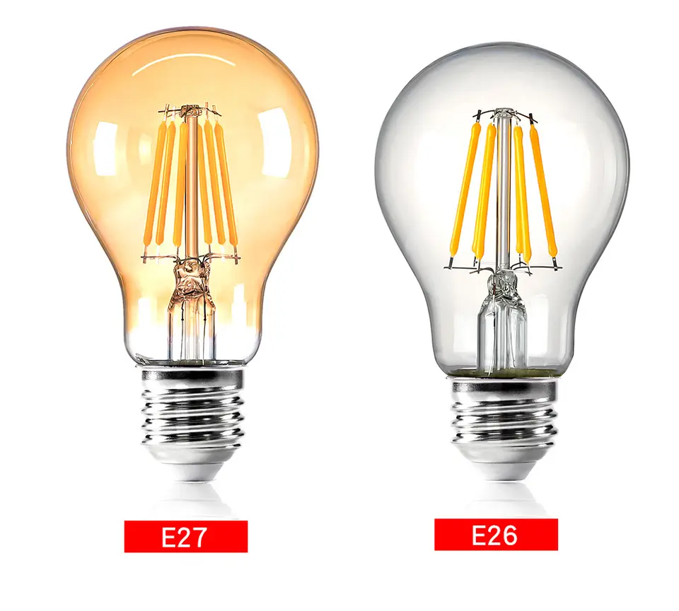 G45 filament bulb E27 decorative LED bulb retro creative small round glass  tungsten filament bulb