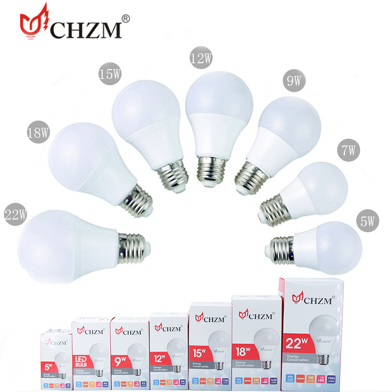 Wholesale Cheap 220v 110v A60 A Shape Lamp E27 B22 5W 7W 9W 12W 15W 18W SKD  Led Bulb Lighting