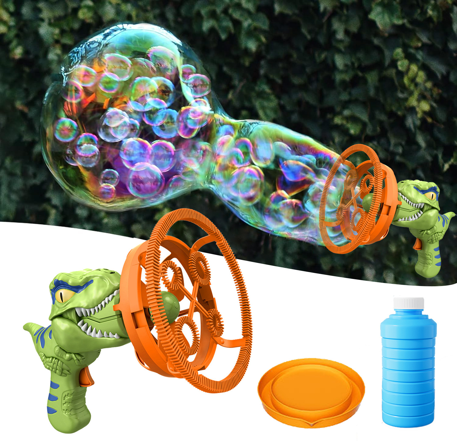 Big Bubble Dinosaur Bubbles Gun Bubble Machine Toy Gun for Kids