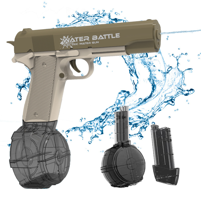 M1911 Electric Water Pistol Electronic Water Gun Dual Magazine Battery Powered Kids Toys Electric Water Pistol Gun