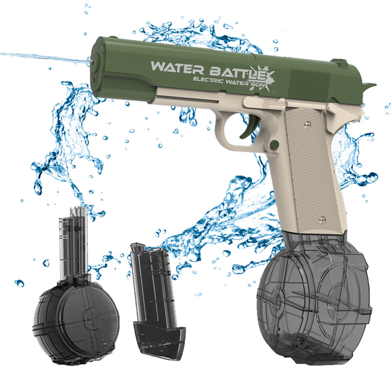 M1911 Electric Water Pistol Electronic Water Gun Dual Magazine Battery Powered Kids Toys Electric Water Pistol Gun