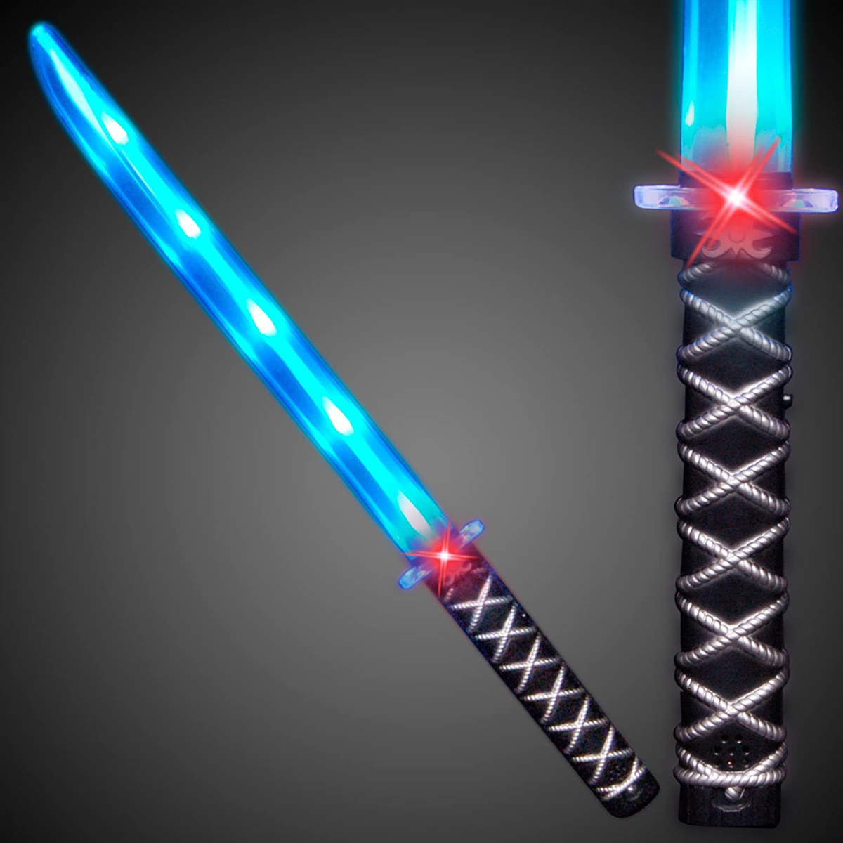 Plastic Ninja LED Light up Sword Halloween Dress Up Toy Sword for Kids with Sounds