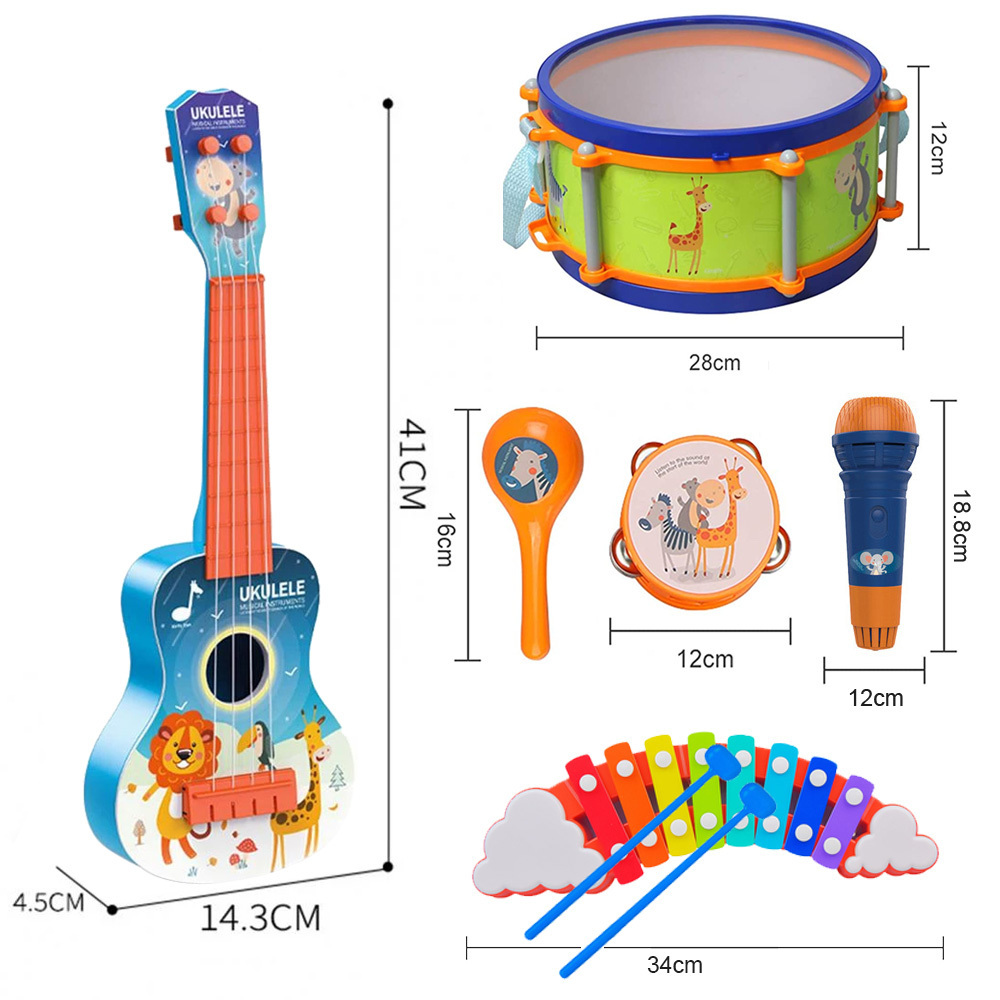 Toy Musical Instruments Toddler Baby Musical Toys Hot Selling 6 IN 1 Musical Instruments Set