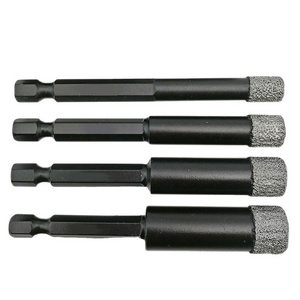 Quick Hexagonal Handle Diamond Core Drill Bit Vacuum Brazed  For Ceramic Porcelain Marble Drilling