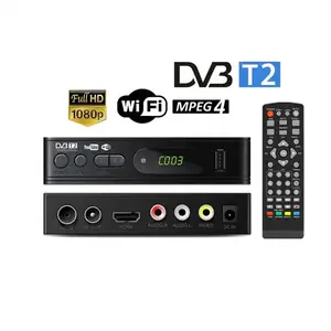 New HD Digital Set Top Box dvb t2 TV tuner decoder receiver server satellite receiver AC DC wifi USB 2.0 IPTV