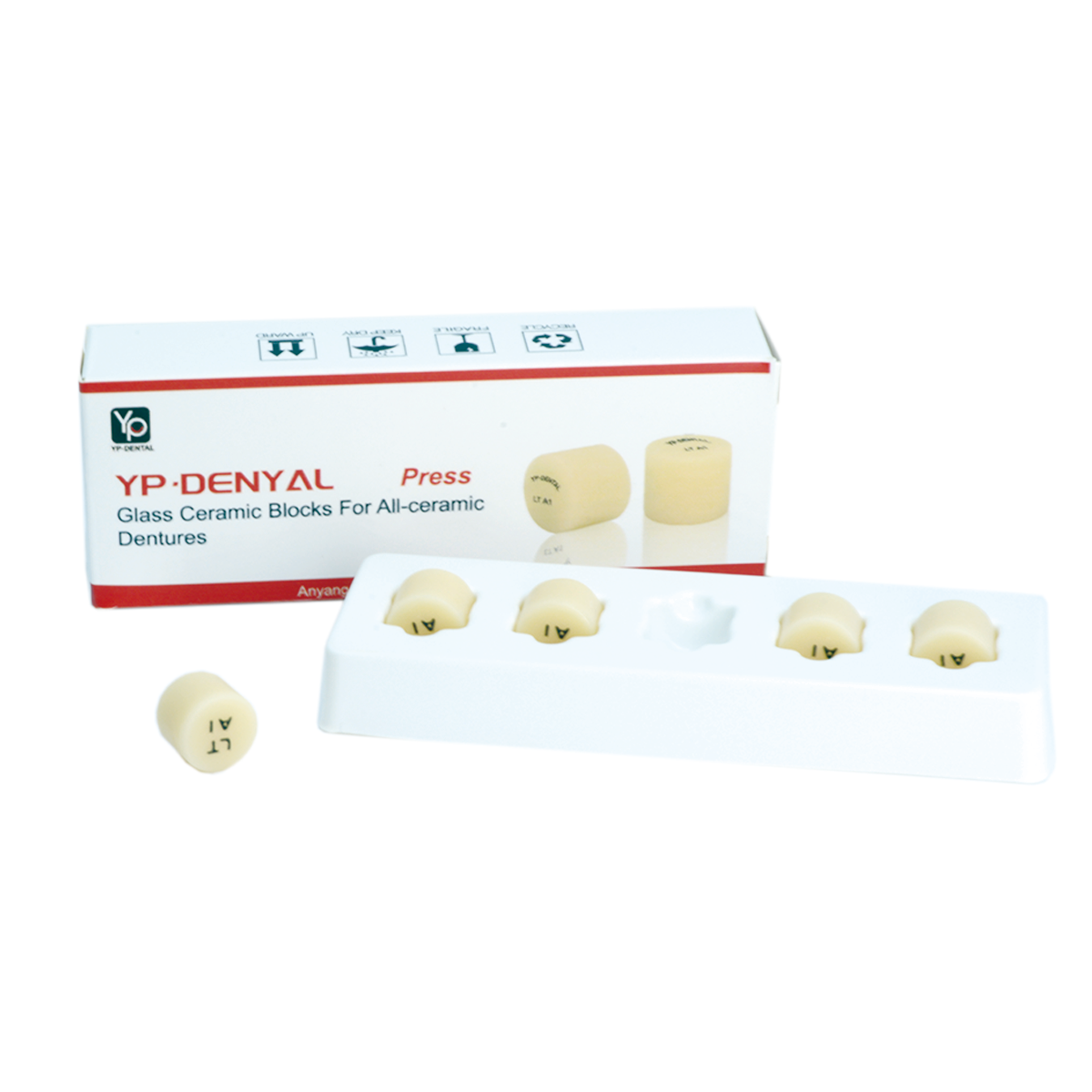 Dental Lab Glass Ceramic Lithium Disilicate Blocks IPS Emax Press Ingots