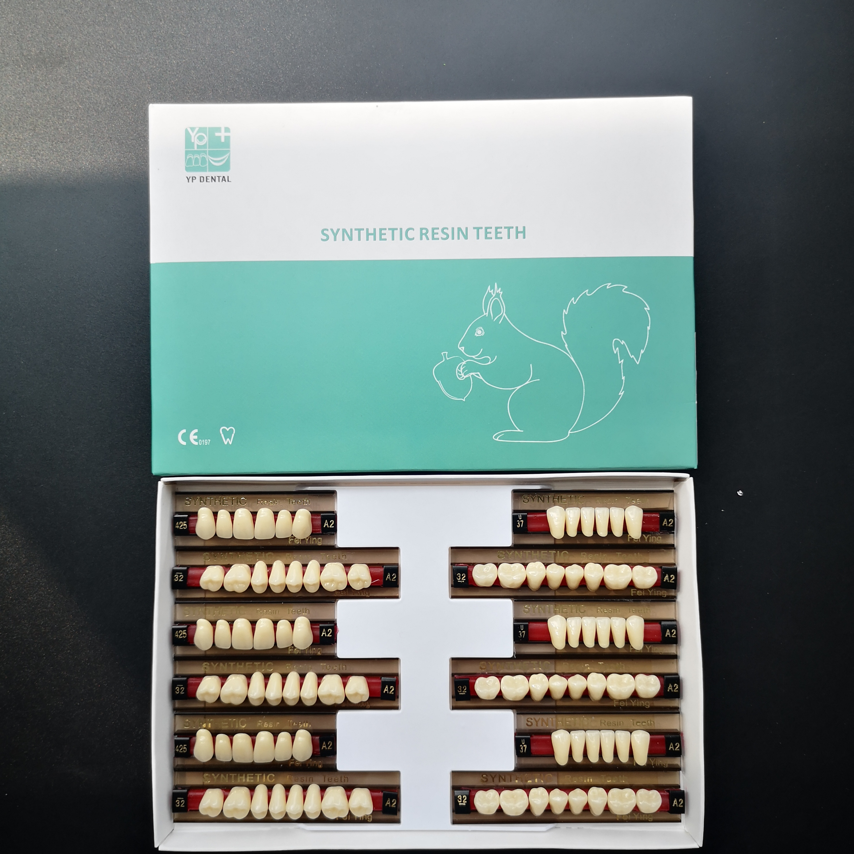 Upper Lower Artificial Acrylic Resin Teeth Anterior Posterior Incisor Molar Dental Prosthesis