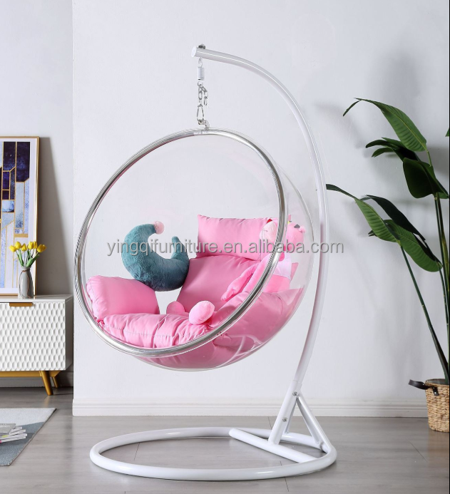 Hemispherical hanging space swing transparent chair dormitory basket household lazy balcony cradle