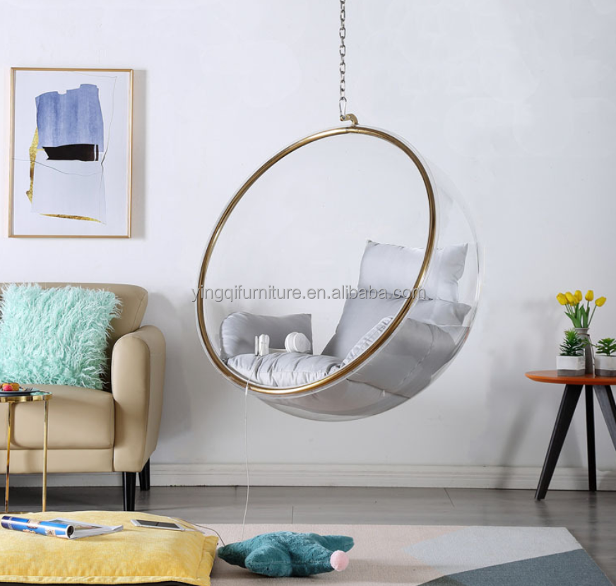 Hemispherical hanging space swing transparent chair dormitory basket household lazy balcony cradle