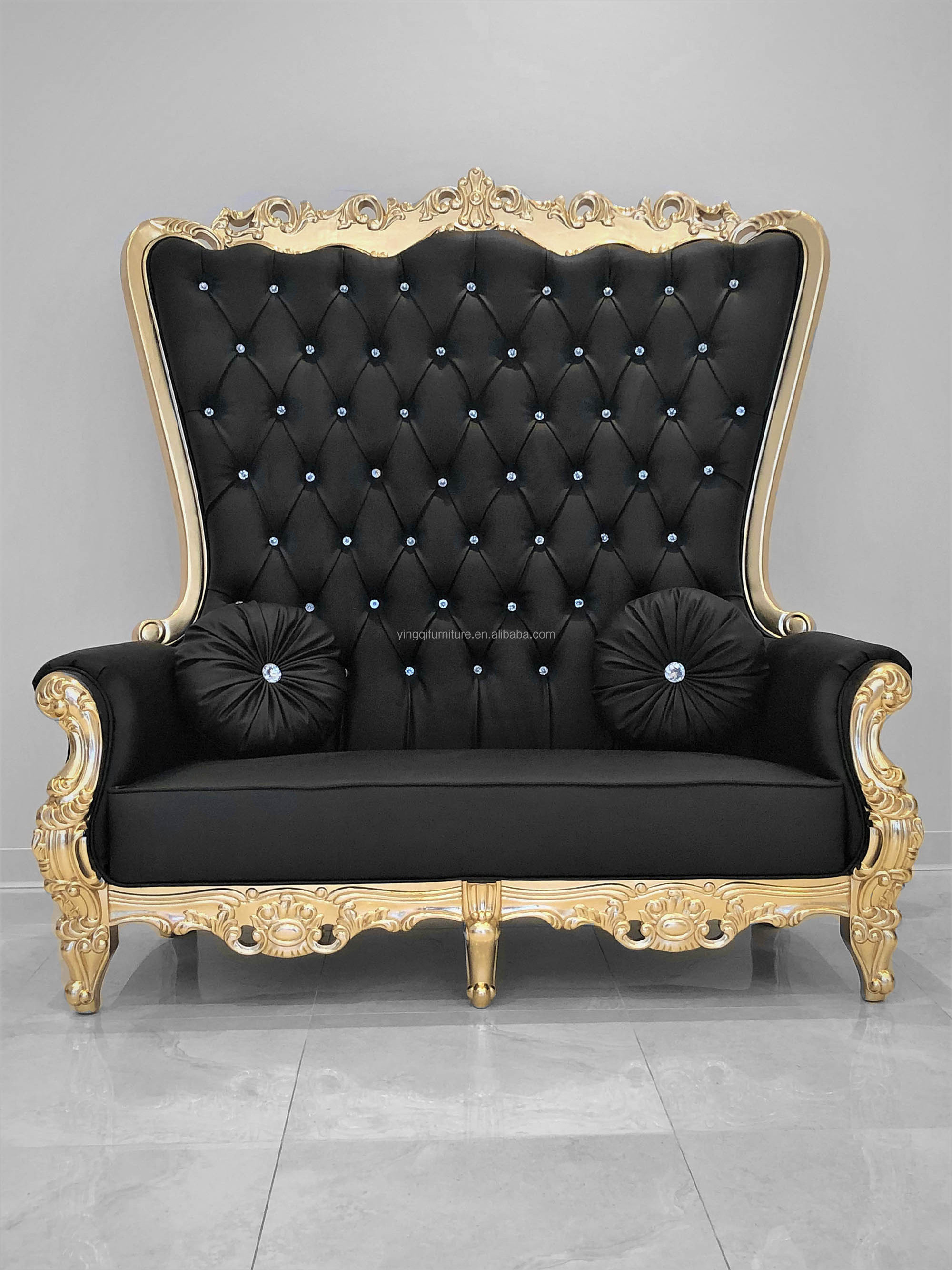 Double High Back Throne Loveseat Chair