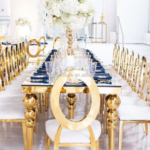 Golden Wedding Party Rental Stainless Steel Chairs