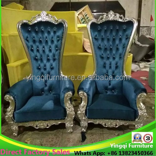 Wooden High Back King Throne Wedding Chairs for Sale