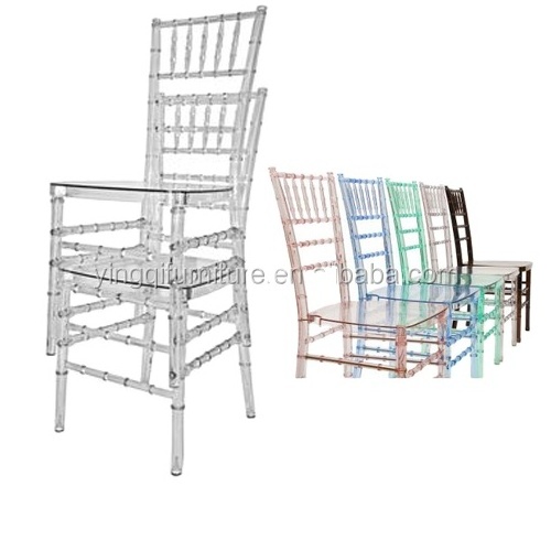 Cheap Crystal Clear Resin Wedding Acrylic Transparent Tiffany chiavari Chair