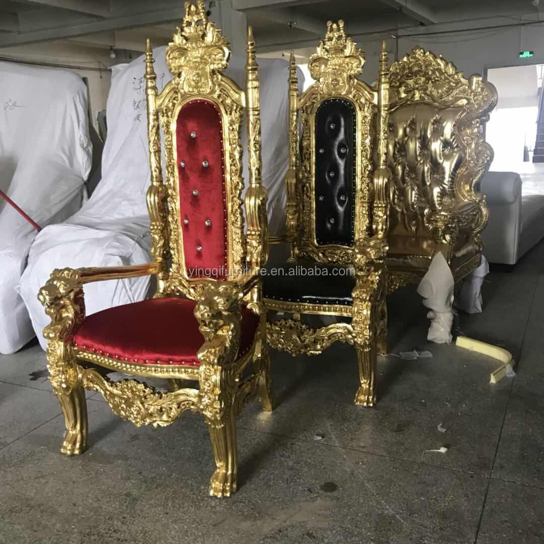 Royal King Throne Chairs for Wedding