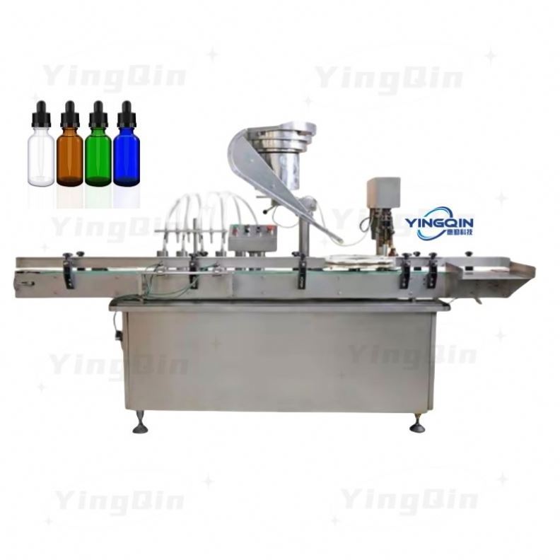 Professional Glass Automatic Essential Oil And Cbd Cartridge Capping Vial Filling Machine