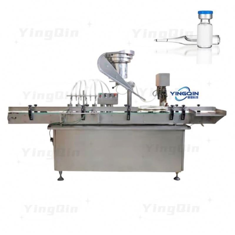 Professional Glass Automatic Essential Oil And Cbd Cartridge Capping Vial Filling Machine