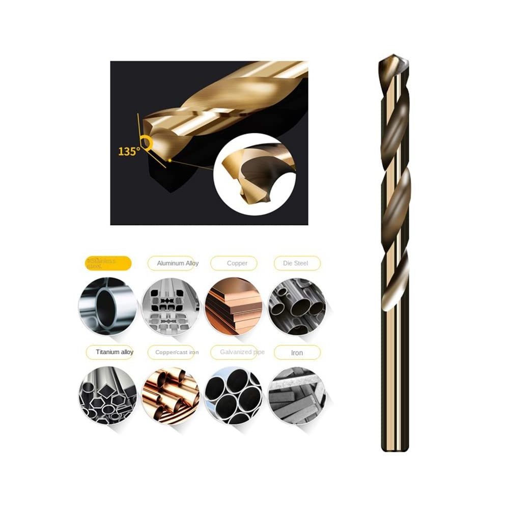 HSS Half Ground round shank drill bright Surface Straight Shank Twist Drill Bit for Metal Drilling