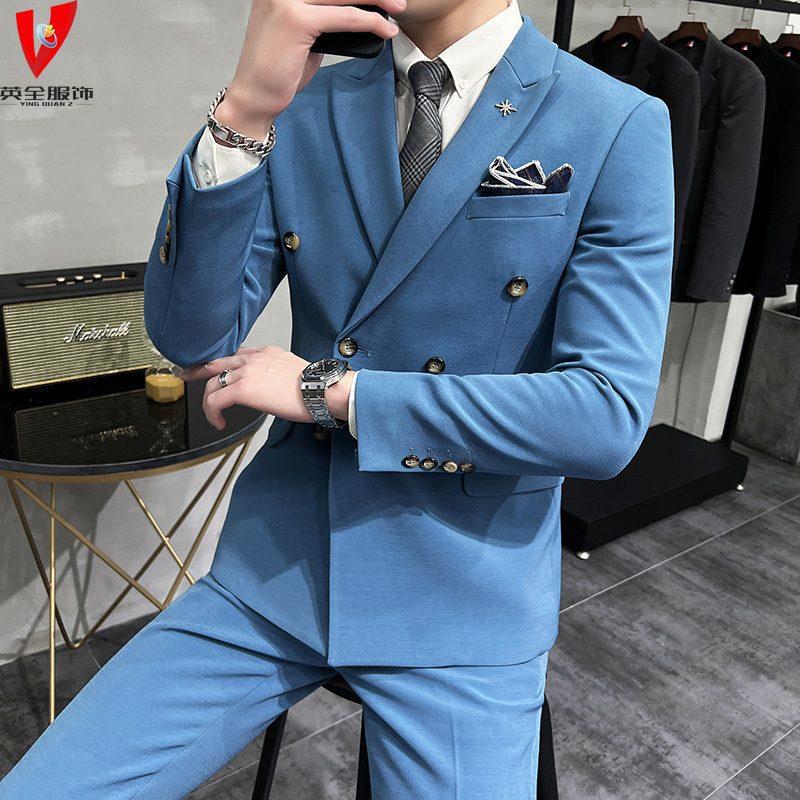 bespoke suit Italien Turc Costume Hommes Classic bouton fly veste homme de luxe crois Men's Clothing Suit Jacket For Man 2022