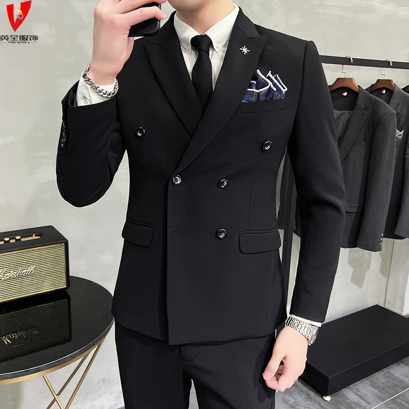 bespoke suit Italien Turc Costume Hommes Classic bouton fly veste homme de luxe crois Men's Clothing Suit Jacket For Man 2022