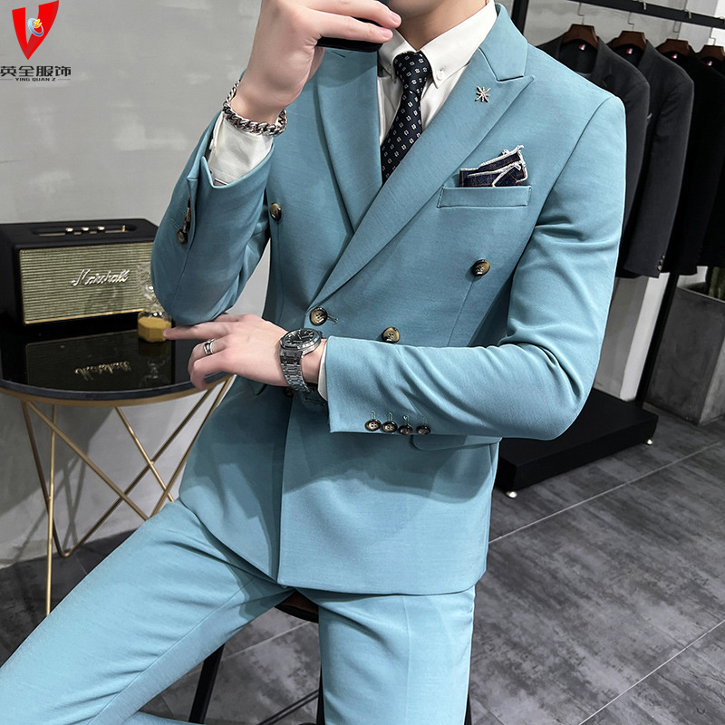 bespoke suit Italien Turc Costume Hommes Classic bouton fly veste homme de luxe crois Men's Clothing Suit Jacket For Man 2022