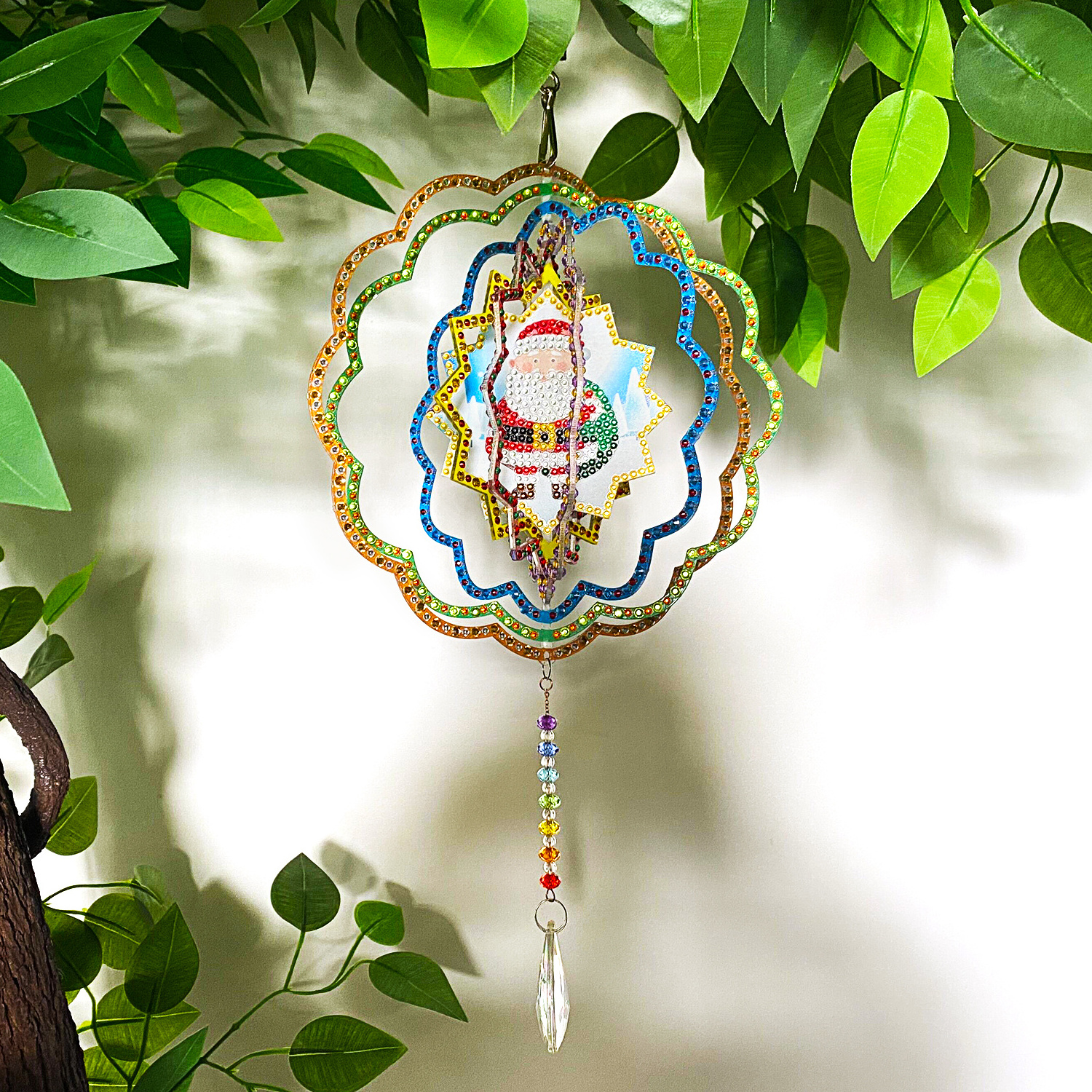 2023 New Design Wall Art 5D Crystal Diamond Painting Pendant Wind Chimes Christmas